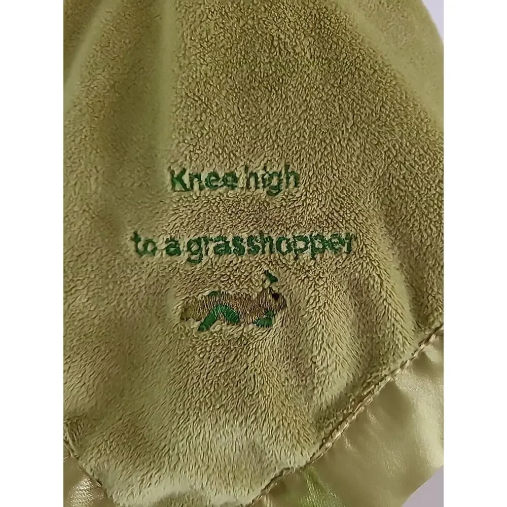 Bearington Lovey Baby Security Blanket Bug Hug Collection Green Grasshopper